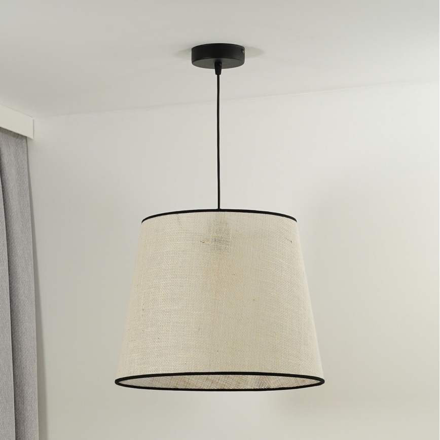 Duolla - Lampadario a sospensione con filo YUTE 1xE27/15W/230V diametro 38 cm grigio/nero