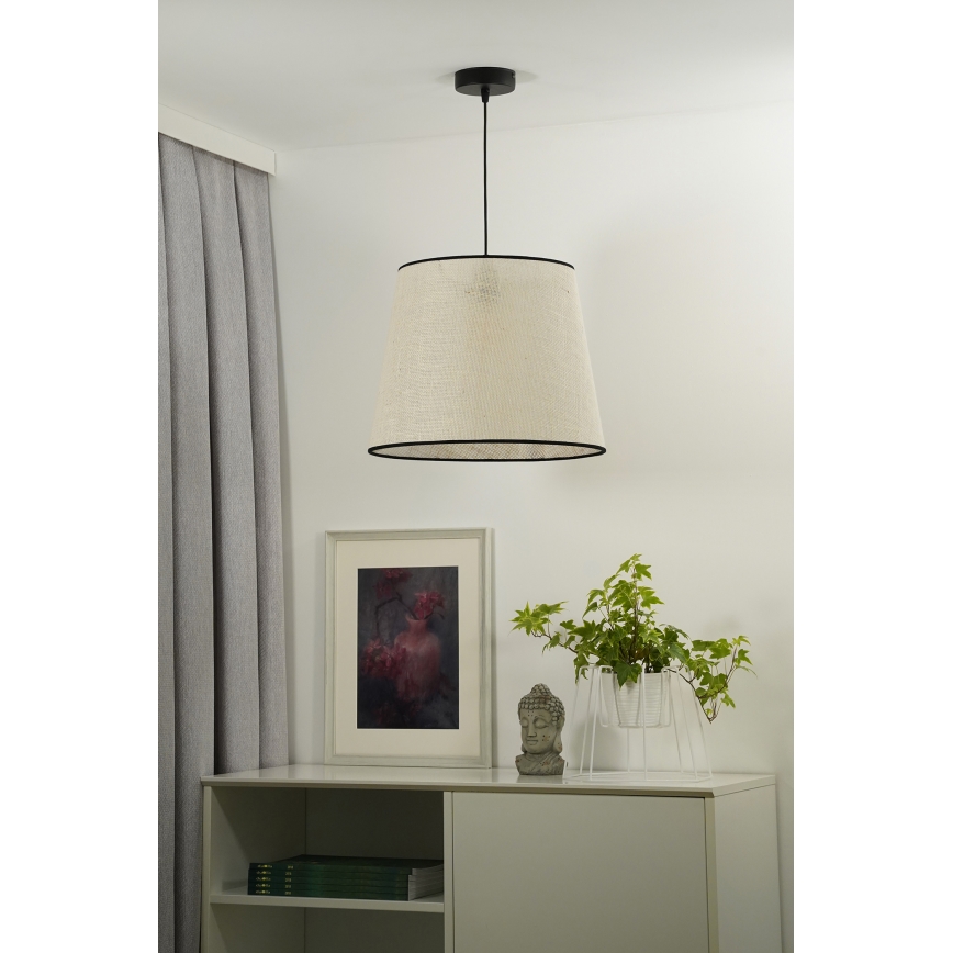 Duolla - Lampadario a sospensione con filo YUTE 1xE27/15W/230V diametro 38 cm grigio/nero
