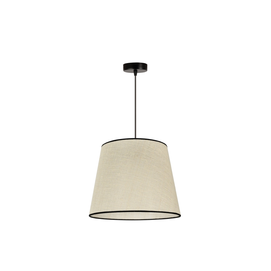 Duolla - Lampadario a sospensione con filo YUTE 1xE27/15W/230V diametro 38 cm grigio/nero
