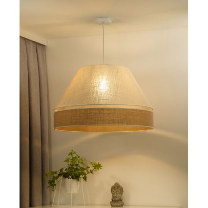 Duolla - Lampadario a sospensione con filo YUTE AVIGNON 1xE27/15W/230V diametro 60 cm color crema/beige