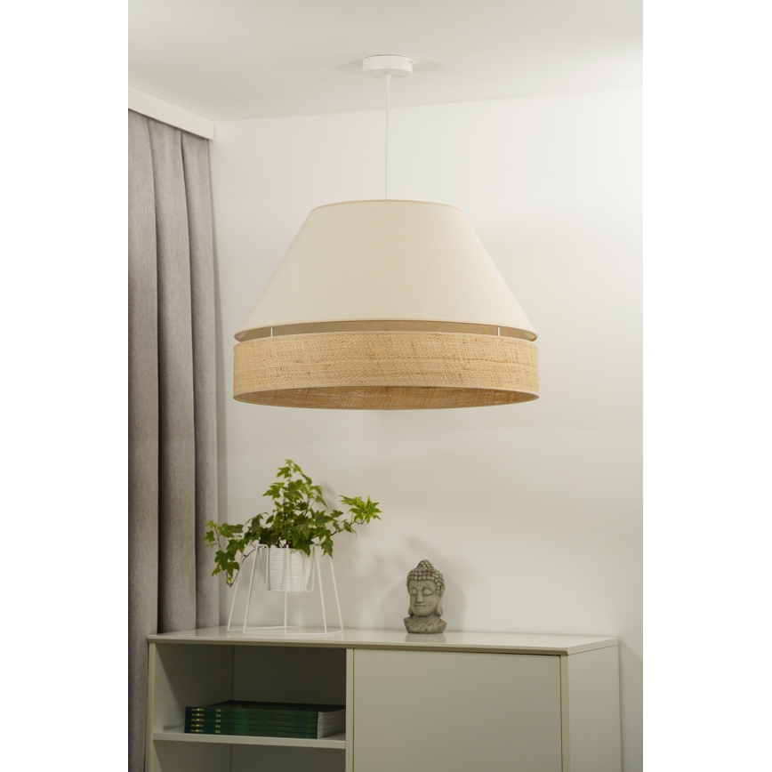 Duolla - Lampadario a sospensione con filo YUTE AVIGNON 1xE27/15W/230V diametro 60 cm color crema/beige