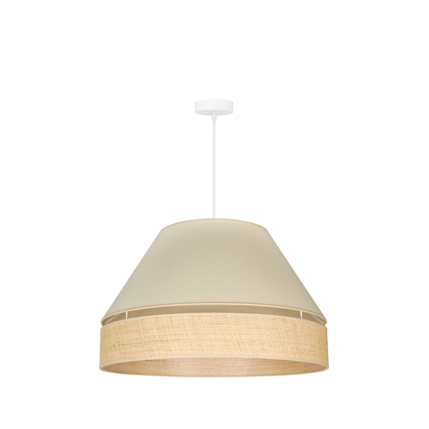 Duolla - Lampadario a sospensione con filo YUTE AVIGNON 1xE27/15W/230V diametro 60 cm color crema/beige