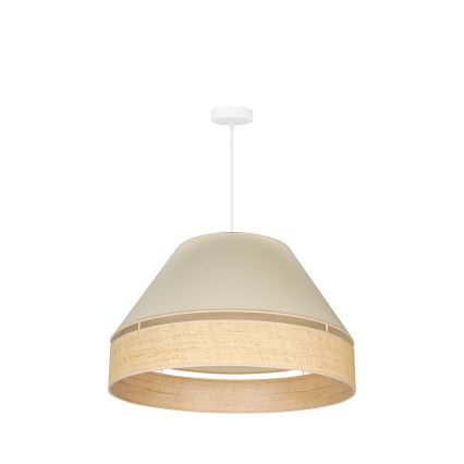 Duolla - Lampadario a sospensione con filo YUTE AVIGNON 1xE27/15W/230V diametro 60 cm color crema/beige