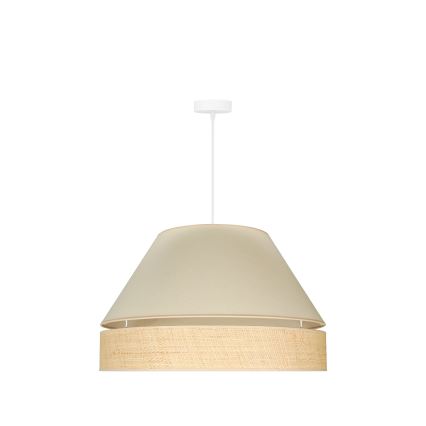Duolla - Lampadario a sospensione con filo YUTE AVIGNON 1xE27/15W/230V diametro 60 cm color crema/beige
