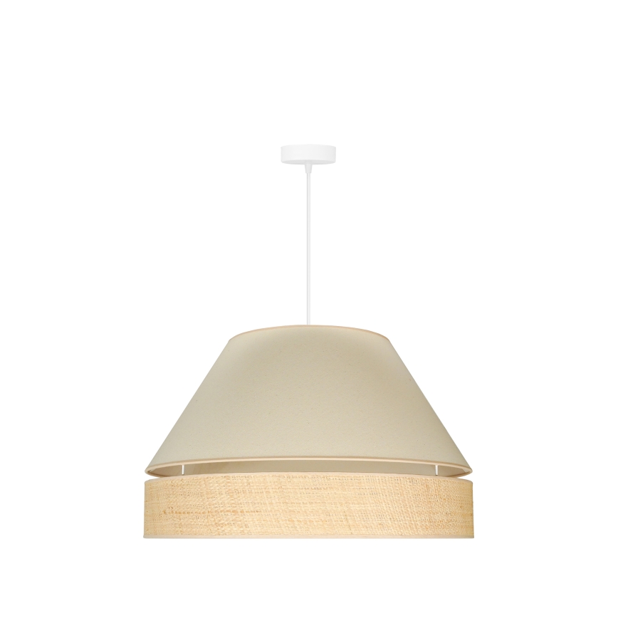 Duolla - Lampadario a sospensione con filo YUTE AVIGNON 1xE27/15W/230V diametro 60 cm color crema/beige