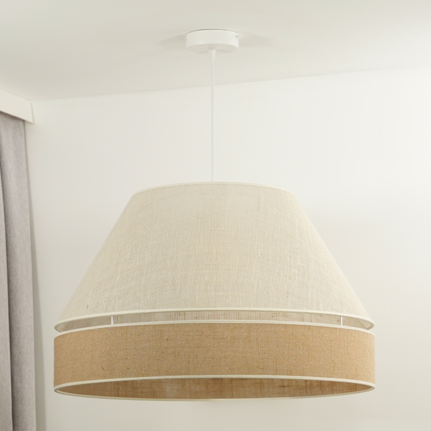 Duolla - Lampadario a sospensione con filo YUTE AVIGNON 1xE27/15W/230V diametro 60 cm grigio/marrone