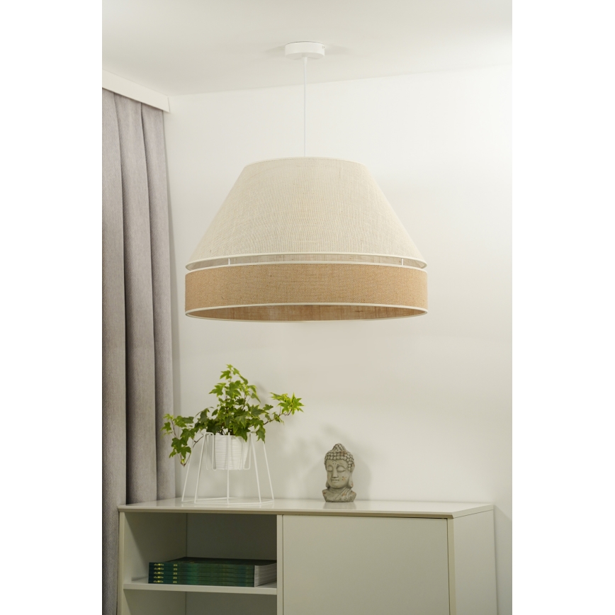 Duolla - Lampadario a sospensione con filo YUTE AVIGNON 1xE27/15W/230V diametro 60 cm grigio/marrone