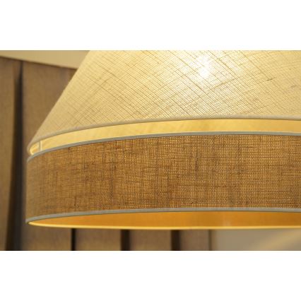 Duolla - Lampadario a sospensione con filo YUTE AVIGNON 1xE27/15W/230V diametro 60 cm grigio/marrone