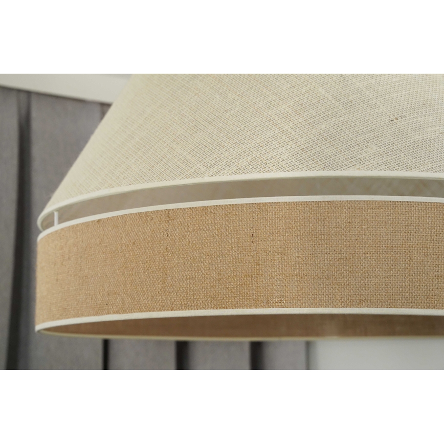 Duolla - Lampadario a sospensione con filo YUTE AVIGNON 1xE27/15W/230V diametro 60 cm grigio/marrone