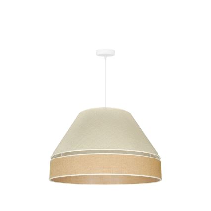 Duolla - Lampadario a sospensione con filo YUTE AVIGNON 1xE27/15W/230V diametro 60 cm grigio/marrone