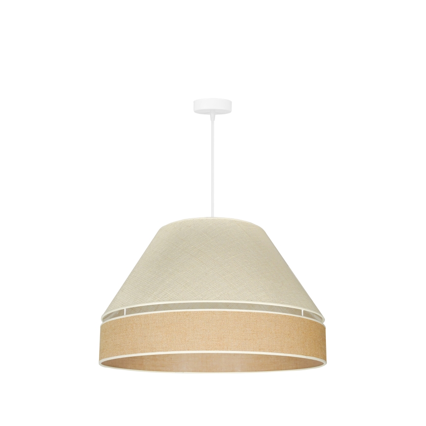 Duolla - Lampadario a sospensione con filo YUTE AVIGNON 1xE27/15W/230V diametro 60 cm grigio/marrone