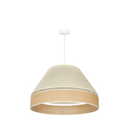 Duolla - Lampadario a sospensione con filo YUTE AVIGNON 1xE27/15W/230V diametro 60 cm grigio/marrone