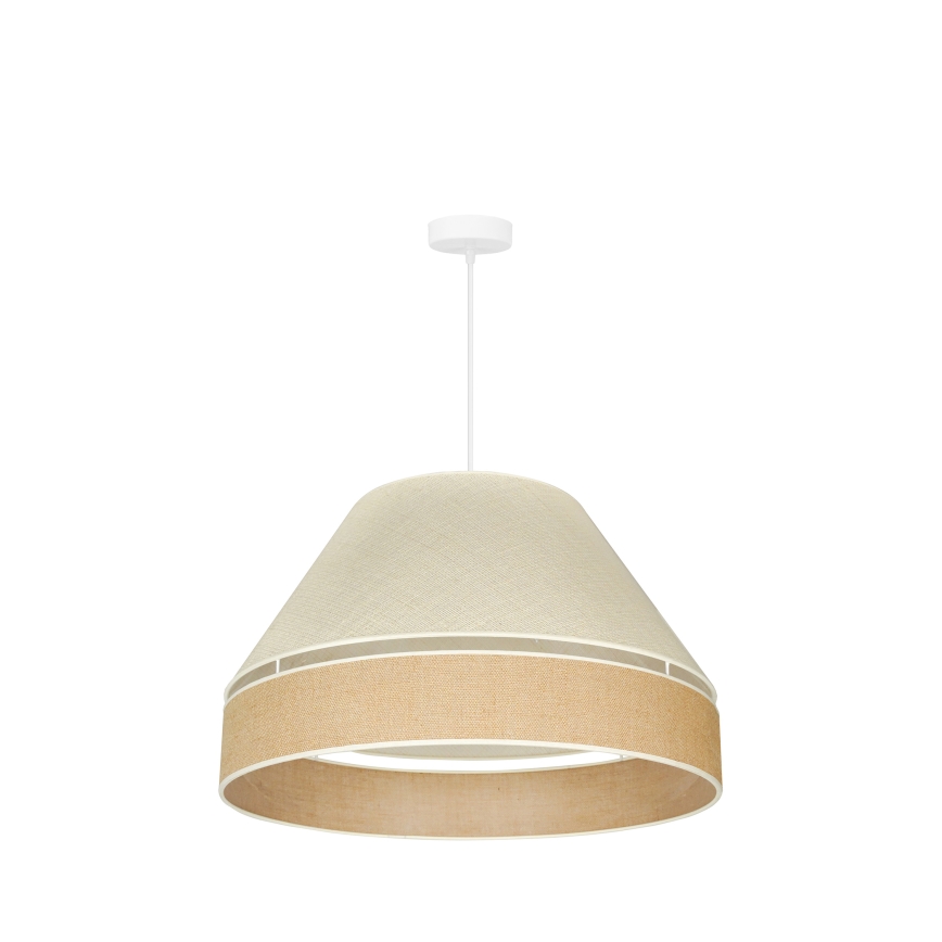 Duolla - Lampadario a sospensione con filo YUTE AVIGNON 1xE27/15W/230V diametro 60 cm grigio/marrone