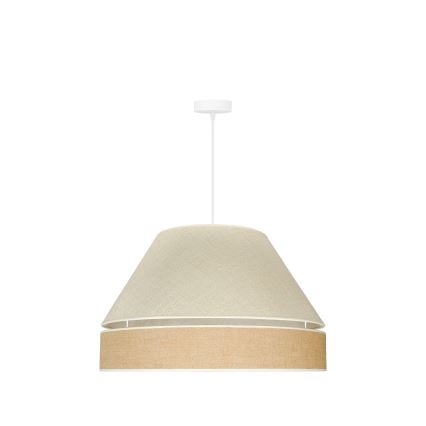 Duolla - Lampadario a sospensione con filo YUTE AVIGNON 1xE27/15W/230V diametro 60 cm grigio/marrone