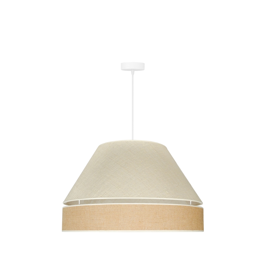 Duolla - Lampadario a sospensione con filo YUTE AVIGNON 1xE27/15W/230V diametro 60 cm grigio/marrone