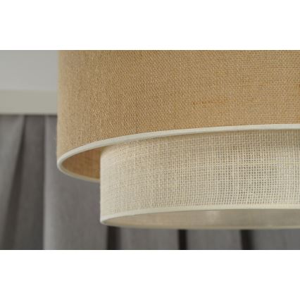 Duolla - Lampadario a sospensione con filo YUTE BOHO 1xE27/15W/230V diametro 45 cm marrone/color crema