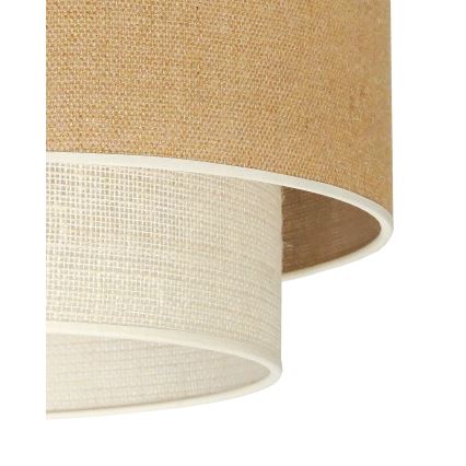 Duolla - Lampadario a sospensione con filo YUTE BOHO 1xE27/15W/230V diametro 45 cm marrone/color crema