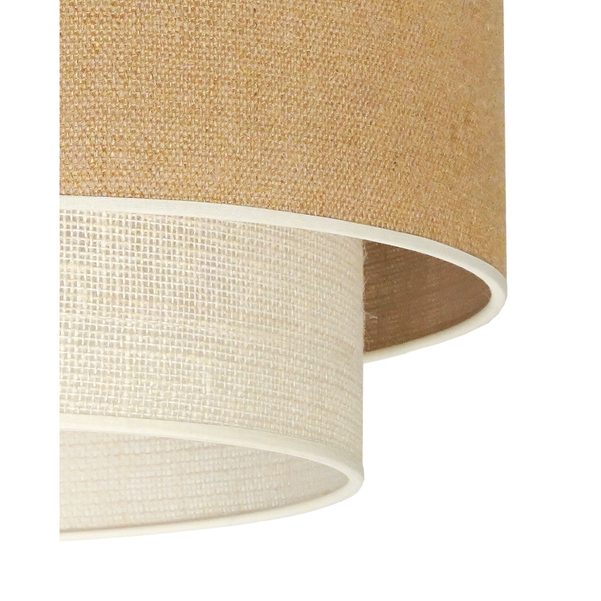 Duolla - Lampadario a sospensione con filo YUTE BOHO 1xE27/15W/230V diametro 45 cm marrone/color crema