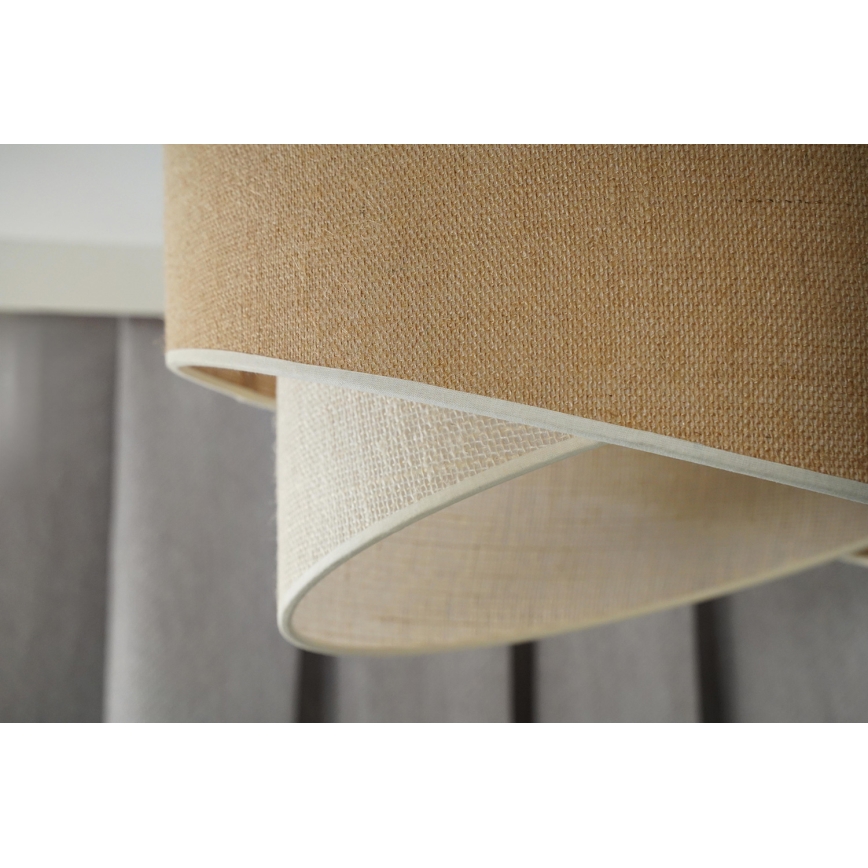 Duolla - Lampadario a sospensione con filo YUTE CELLO 1xE27/15W/230V diametro 45 cm marrone/grigio