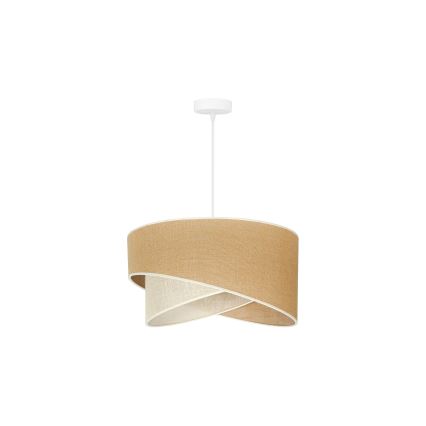 Duolla - Lampadario a sospensione con filo YUTE CELLO 1xE27/15W/230V diametro 45 cm marrone/grigio