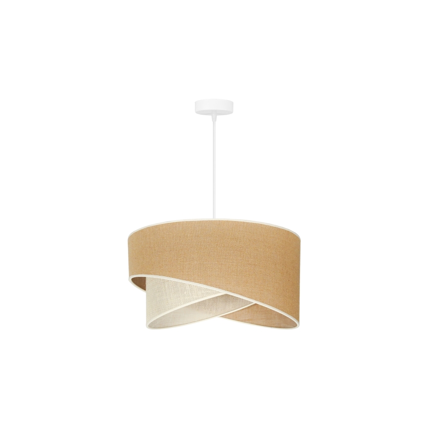 Duolla - Lampadario a sospensione con filo YUTE CELLO 1xE27/15W/230V diametro 45 cm marrone/grigio