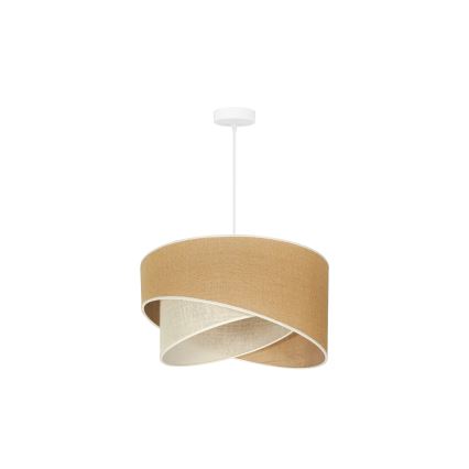 Duolla - Lampadario a sospensione con filo YUTE CELLO 1xE27/15W/230V diametro 45 cm marrone/grigio