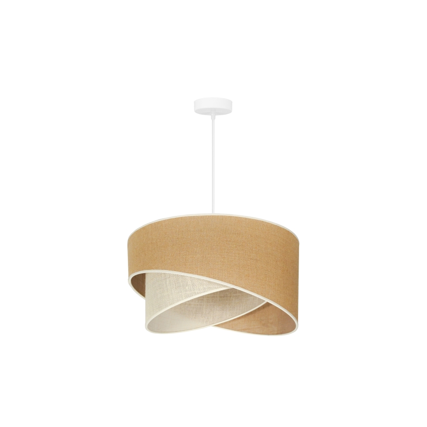 Duolla - Lampadario a sospensione con filo YUTE CELLO 1xE27/15W/230V diametro 45 cm marrone/grigio