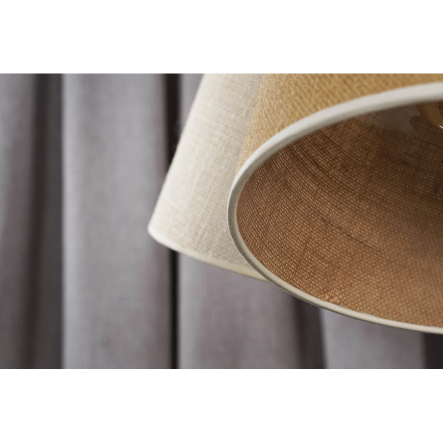 Duolla - Lampadario a sospensione con filo YUTE ROSSA 3xE27/15W/230V grigio/marrone