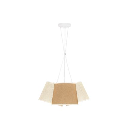 Duolla - Lampadario a sospensione con filo YUTE ROSSA 3xE27/15W/230V grigio/marrone
