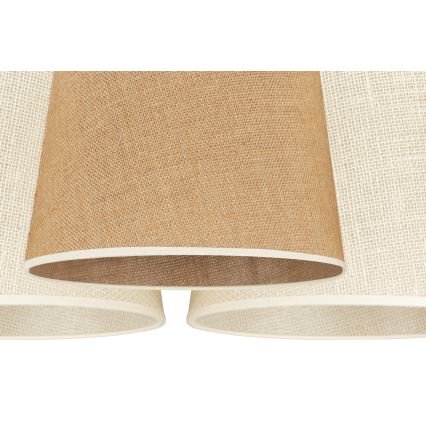Duolla - Lampadario a sospensione con filo YUTE ROSSA 3xE27/15W/230V grigio/marrone
