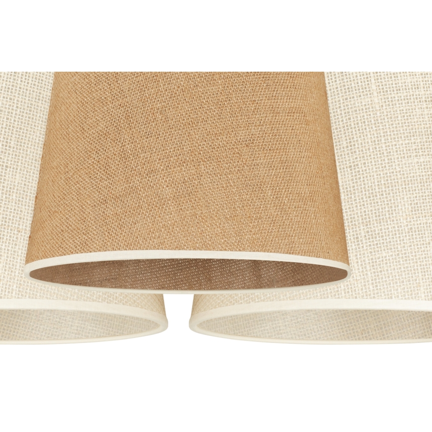 Duolla - Lampadario a sospensione con filo YUTE ROSSA 3xE27/15W/230V grigio/marrone
