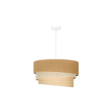 Duolla - Lampadario a sospensione con filo YUTE TRIO 1xE27/15W/230V diametro 45 cm marrone/grigio/beige