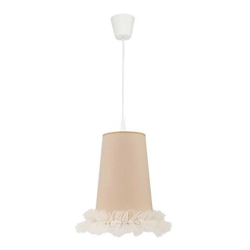 Duolla - Lampadario a sospensione per bambini BALLET 1xE27/40W/230V diametro 21 cm beige