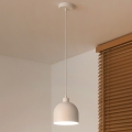 Duolla - Lampadario a sospensione su cavo IRONLINE 1xE27/15W/230V diam. 17 cm bianco
