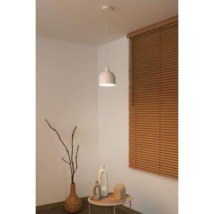 Duolla - Lampadario a sospensione su cavo IRONLINE 1xE27/15W/230V diam. 17 cm bianco