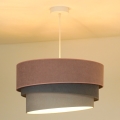 Duolla - Lampadario a sospensione TRIO 1xE27/15W/230V diam. 45 cm rosa/grigio/bianco