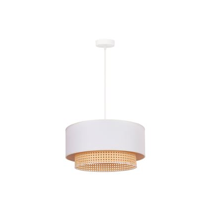 Duolla - Lampadario su filo BOHO 1xE27/15W/230V d. 45 cm cremoso/rattan