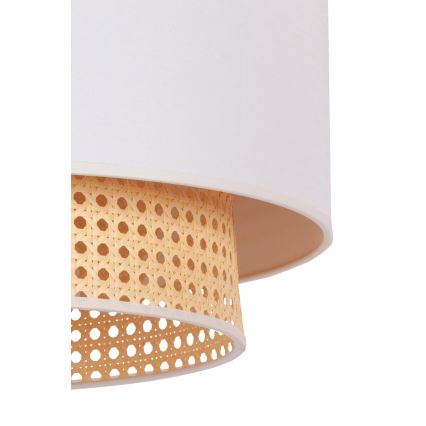 Duolla - Lampadario su filo BOHO 1xE27/15W/230V d. 45 cm cremoso/rattan