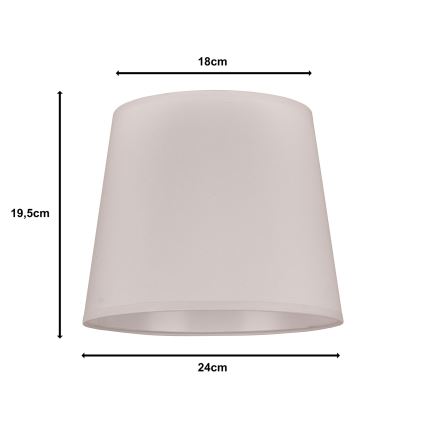 Duolla - Paralume per lampada da tavolo CLASSIC M E27 diametro 24 cm bianco