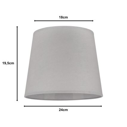 Duolla - Paralume per lampada da tavolo CLASSIC M E27 diametro 24 cm grigio