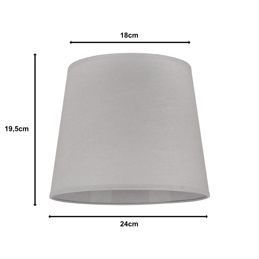 Duolla - Paralume per lampada da tavolo CLASSIC M E27 diametro 24 cm grigio