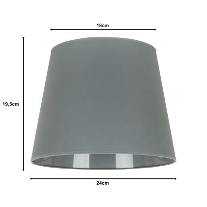 Duolla - Paralume per lampada da tavolo CLASSIC M E27 diametro 24 cm grigio