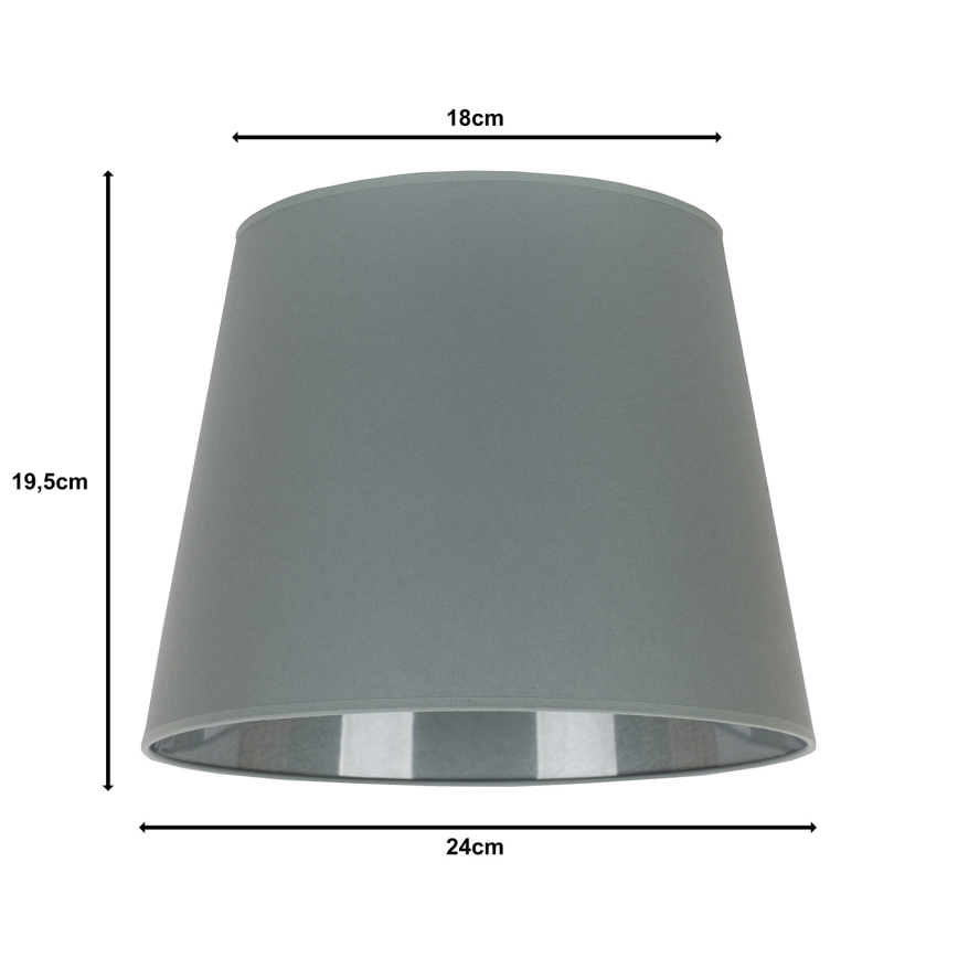 Duolla - Paralume per lampada da tavolo CLASSIC M E27 diametro 24 cm grigio