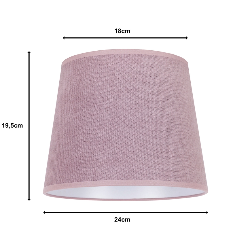 Duolla - Paralume per lampada da tavolo CLASSIC M E27 diametro 24 cm rosa