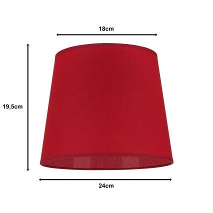 Duolla - Paralume per lampada da tavolo CLASSIC M E27 diametro 24 cm rosso