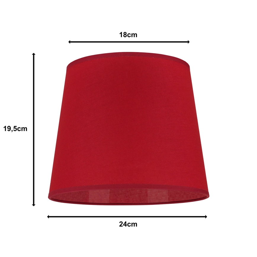 Duolla - Paralume per lampada da tavolo CLASSIC M E27 diametro 24 cm rosso