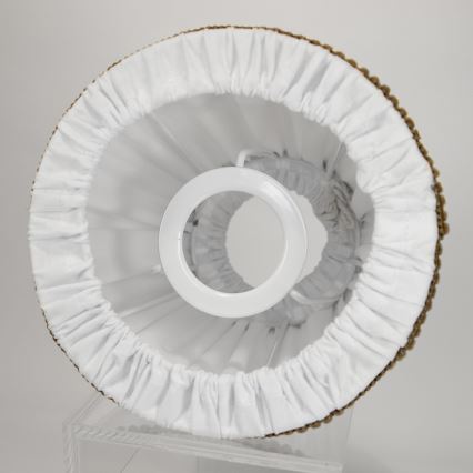 Duolla - Paralume per lampada da tavolo e da terra E27 diametro 15 cm bianco/marrone