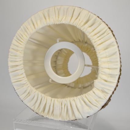 Duolla - Paralume per lampada da tavolo e da terra E27 diametro 15 cm color crema/marrone