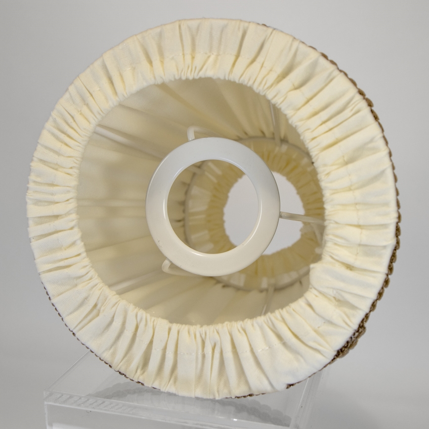 Duolla - Paralume per lampada da tavolo e da terra E27 diametro 15 cm color crema/marrone