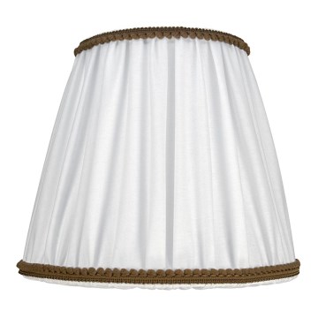 Duolla - Paralume per lampada da tavolo e da terra E27 diametro 18,5 cm bianco/marrone
